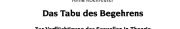 Couverture : Das Tabu des Begehrens