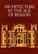 Couverture : Architecture in the Age of Reason Baroque and Post-B