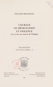 Couverture : Courage ou résignation et violence