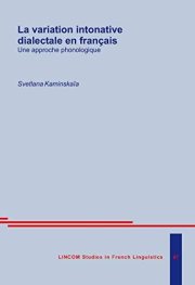 Couverture : La variation intonative dialectale en français