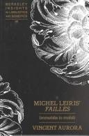 Couverture : Michel Leiris' Failles