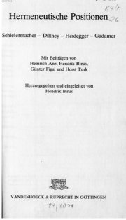 Couverture : Hermeneutische Positionen