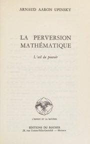 Couverture : La perversion mathématique