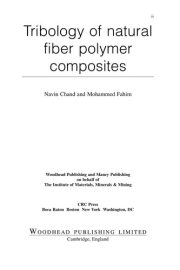Couverture : Tribology of natural fiber composites