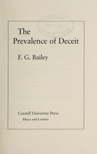Couverture : The prevalence of deceit