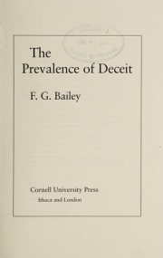 Couverture : The prevalence of deceit