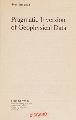 Couverture : Pragmatic inversion of geophysical data