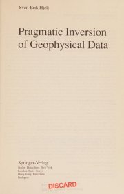 Couverture : Pragmatic inversion of geophysical data