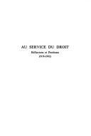 Couverture : Au service du droit