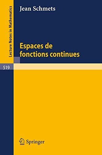 Couverture : Espaces de fonctions continues