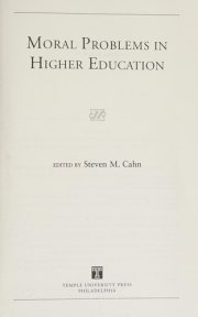 Couverture : Moral problems in higher education