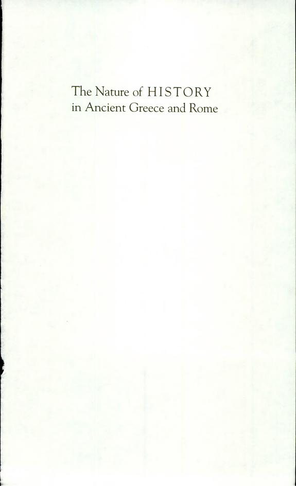 Couverture : The nature of history in ancient Greece and Rome