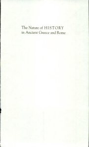 Couverture : The nature of history in ancient Greece and Rome
