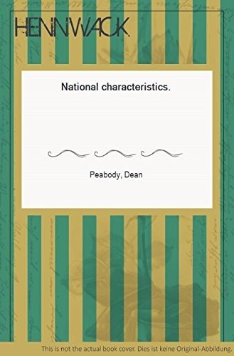 Couverture : National characteristics