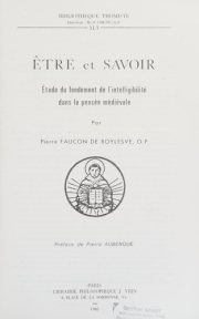 Couverture : Etre et savoir