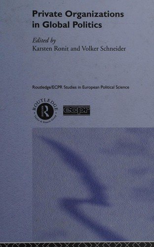 Couverture : Private organizations in global politics