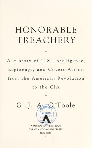 Couverture : Honorable Treachery
