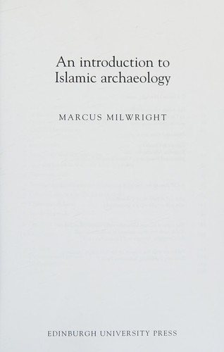 Couverture : An introduction to Islamic archaeology