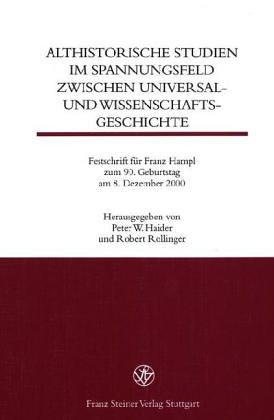 Couverture : Althistorische Studien Im Spannungsfeld Zwischen Universal- Und Wissenschaftsgeschichte
