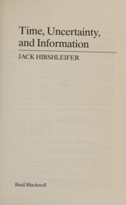 Couverture : Time, uncertainty, and information