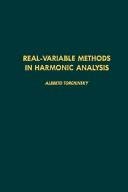 Couverture : Real-variable methods in harmonic analysis