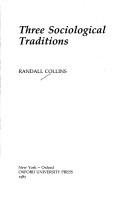 Couverture : Three sociological traditions