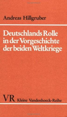 Couverture : Deutschlands Rolle in der Vorgeschichte der beiden Weltkriege