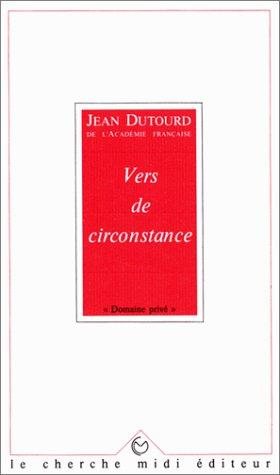 Couverture : Vers de circonstance