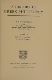 Couverture : A History of Greek Philosophy: Volume 3, The Fifth Century Enlightenment