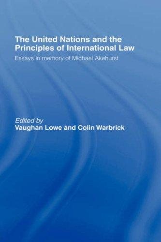 Couverture : The United Nations and the principles of international law