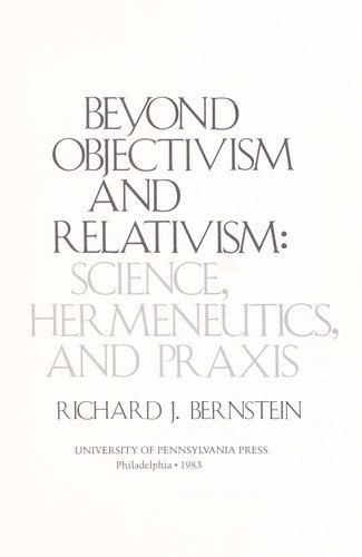 Couverture : Beyond objectivism and relativism