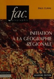 Couverture : Initiation à la géographie régionale.