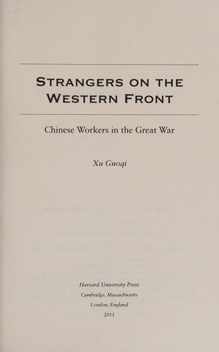 Couverture : Strangers on the Western Front