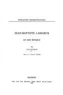 Couverture : Jean-Baptiste Lamarck et son époque