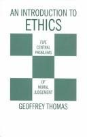 Couverture : An introduction to ethics