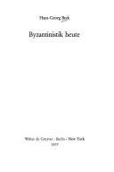 Couverture : Byzantinistik heute