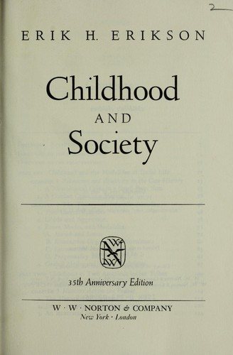 Couverture : Childhood and society