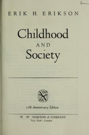 Couverture : Childhood and society