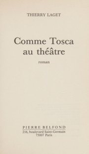 Couverture : Comme Tosca au théâtre