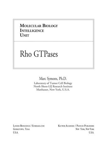 Couverture : Rho GTPases
