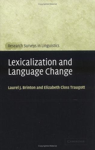 Couverture : Lexicalization and language change