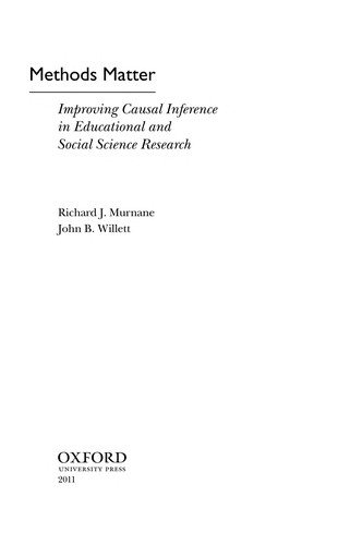 Couverture : Methods matter