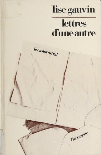 Couverture : Lettres d'une autre
