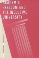 Couverture : Academic freedom and the inclusive university