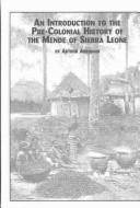 Couverture : An Introduction to the Precolonial History of the Mende of Sierra Leone