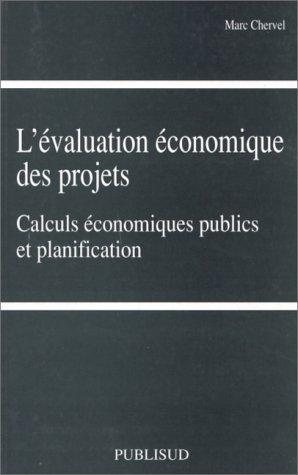 Couverture : L' évaluation économique des projets