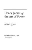 Couverture : Henry James & the art of power
