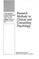 Couverture : Research methods in clinical and counselling psychology