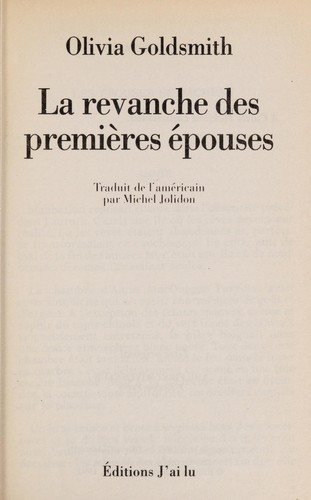 Couverture : La revanche des premieres epouses