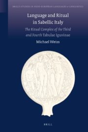 Couverture : Language and ritual in Sabellic Italy